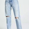 Straight Leg Jeans * | Top 10 Moussy Vintage Mv Odessa Wide Straight Jeans Blue