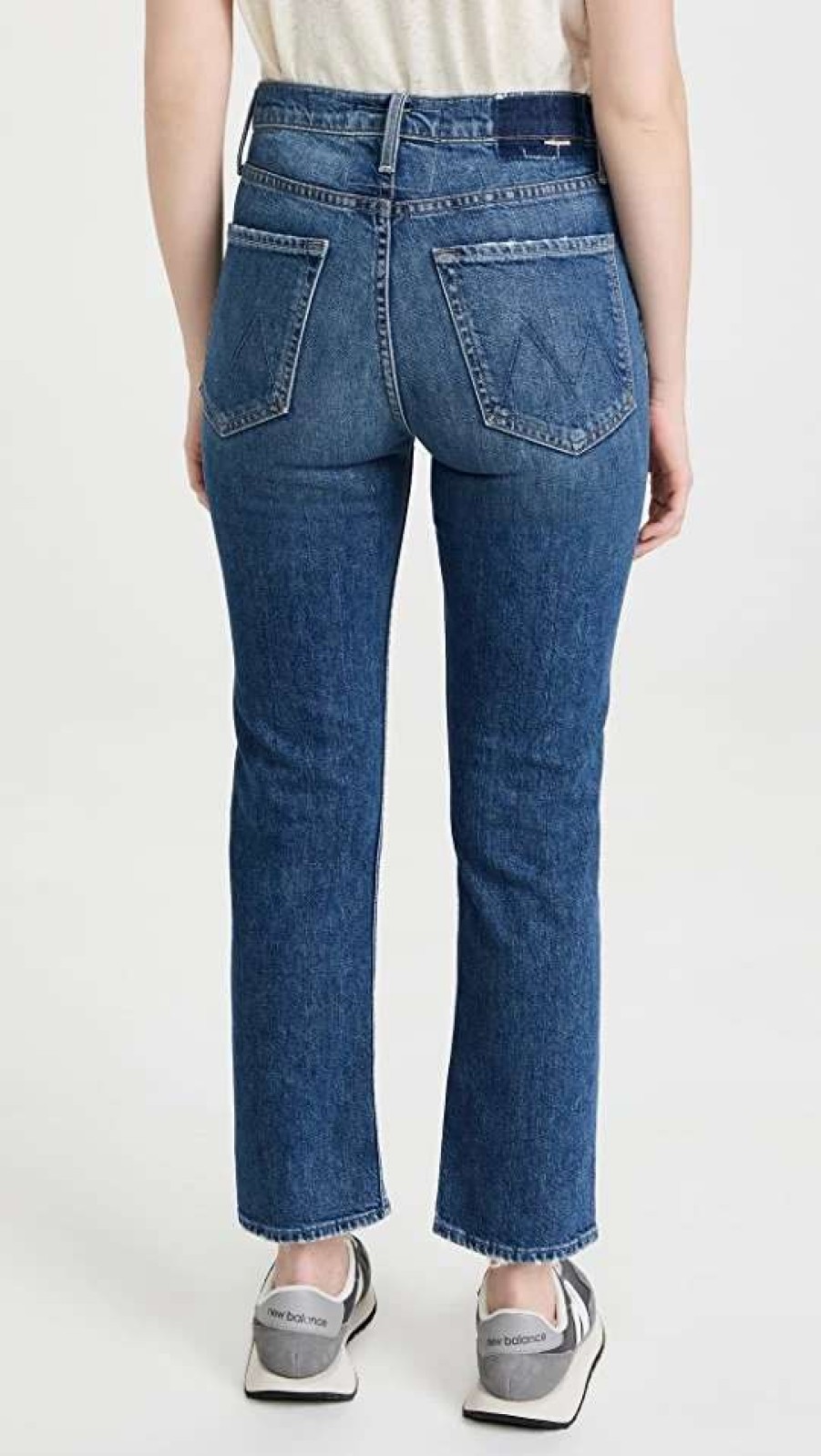 Straight Leg Jeans * | Wholesale Mother High Waisted Rider Ankle Jeans Running With Scissors