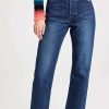 Straight Leg Jeans * | Buy Moussy Vintage Capac Wide Straight Cropped Jeans Blue