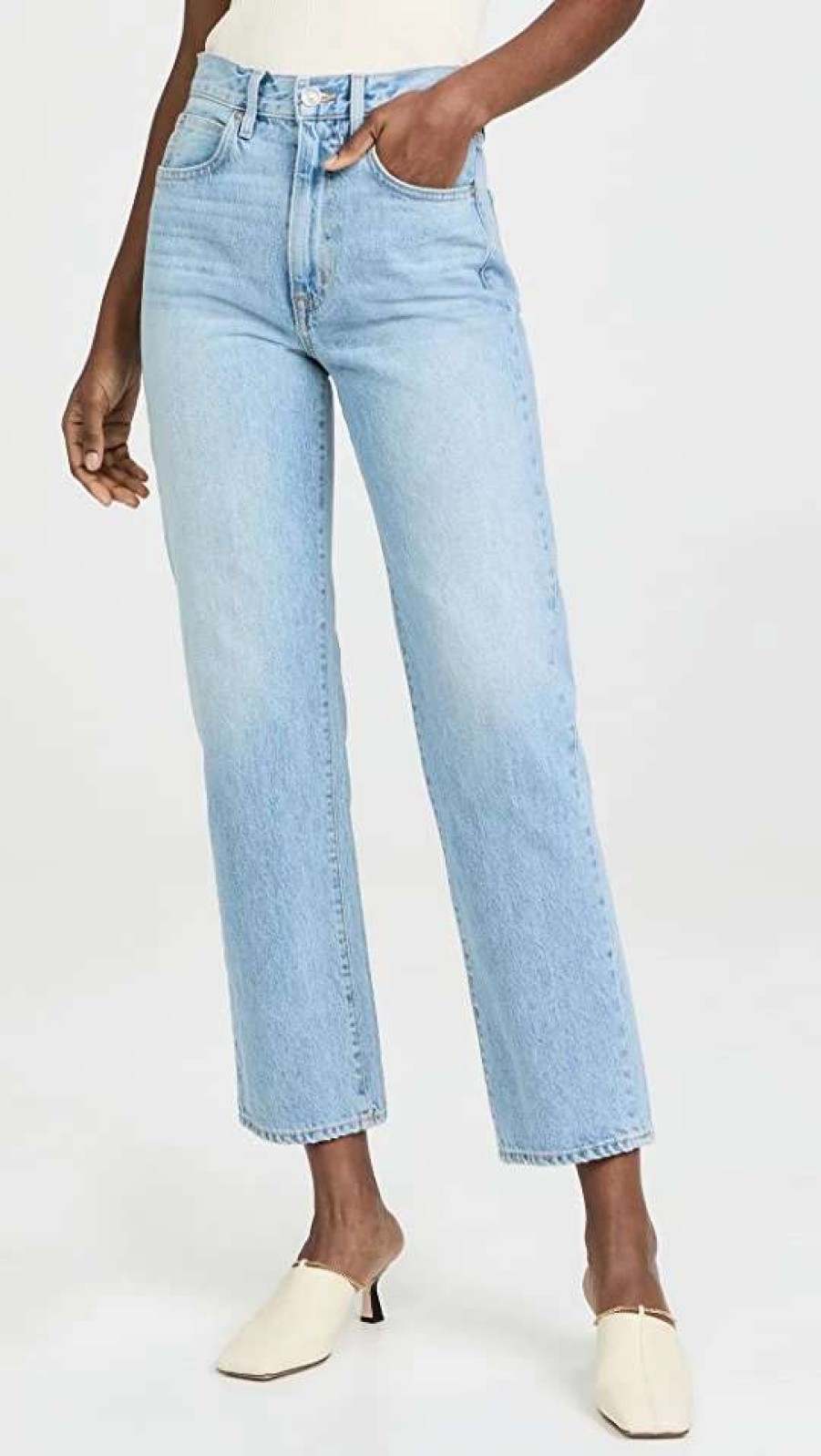 Straight Leg Jeans * | Hot Sale Slvrlake London Ankle Jeans Sweet Talk