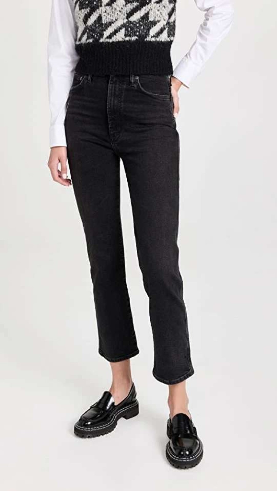 Straight Leg Jeans * | Best Pirce Agolde Pinch Waist Kick Flare Jeans Panoramic